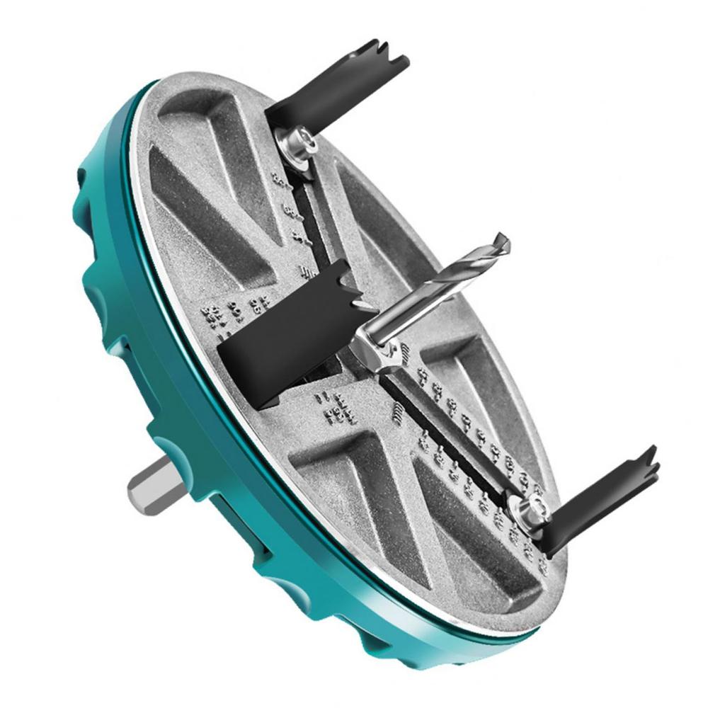 Комплект регулируемой кольцевой пилы с 12 лезвиями, инструмент для открывания круглых отверстий для деревообработки 1,8?5 дюймов Пуншинг