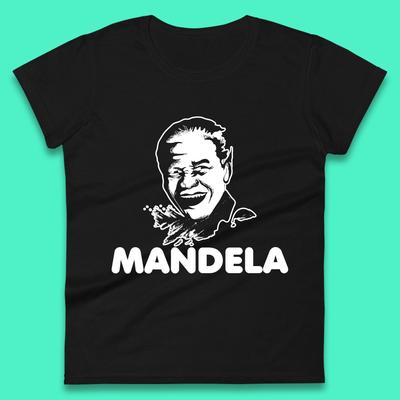 Mandela Portrait Art Black Lives Matter Nelson Mandela International Day Womens Tee T Shirt Mens Tops Unisex Top
