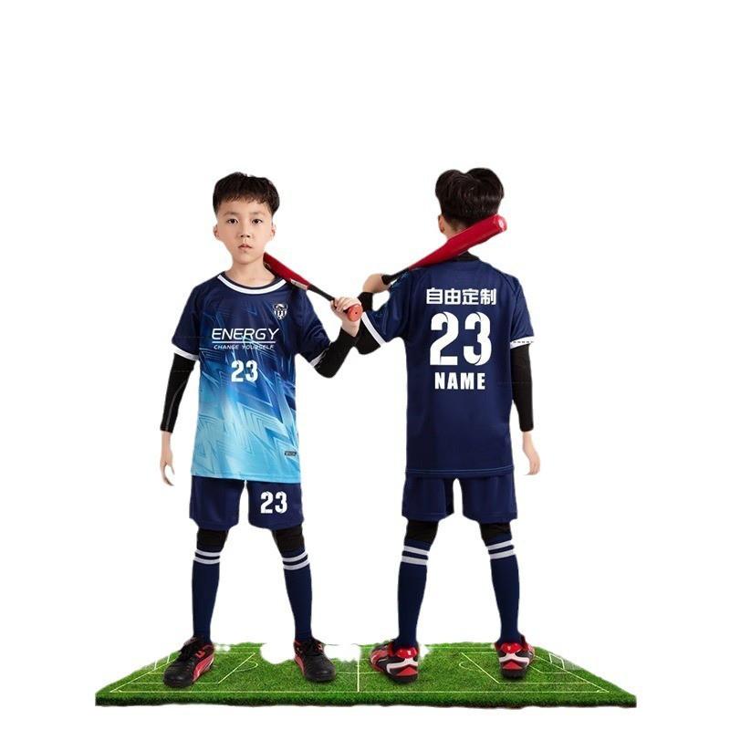 Kids Soccer Jersey Set 4-Piece Training Kit Boys Girls Winter Football Uniform Sportswear