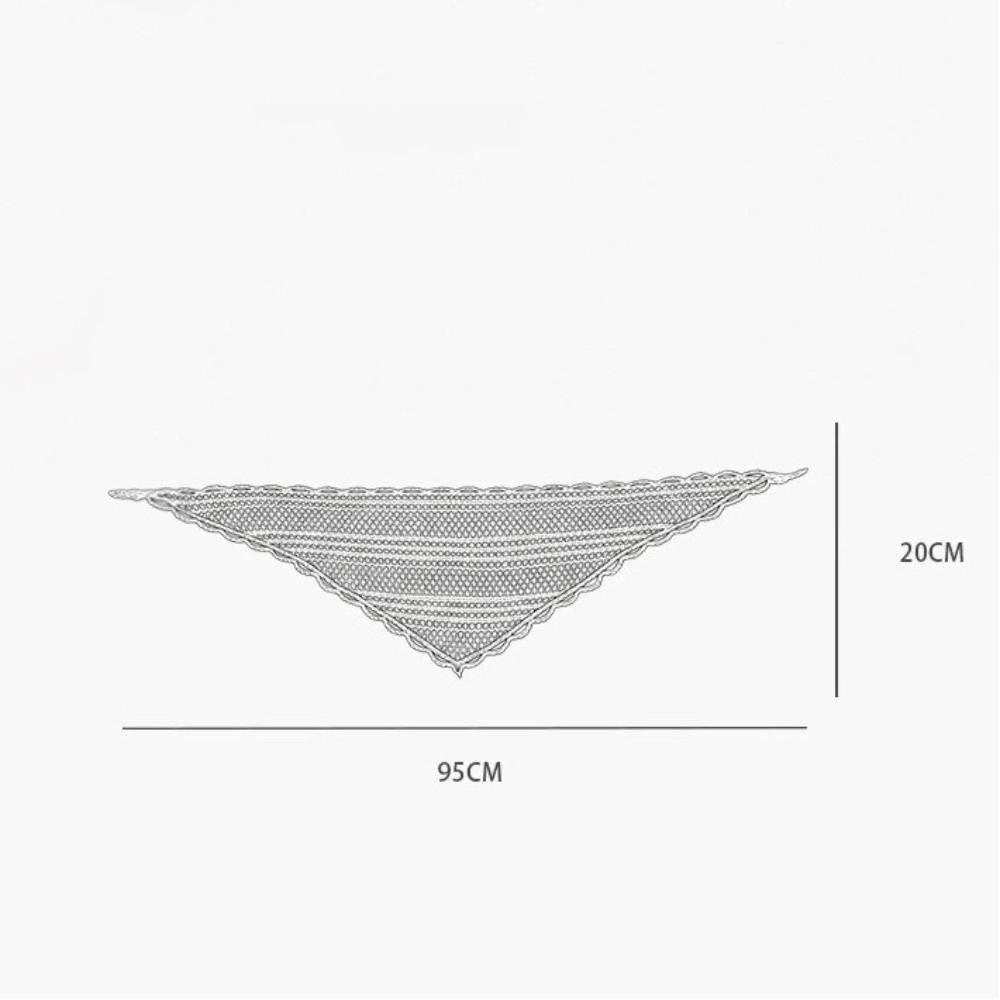Solid Color Triangle Wrap Hollow Out Lady Shawl Flower Fashion Lace Scarf Women