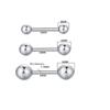 Unisex Round Studs Gold Barbell Women Fashion Jewelry Stainless Steel Ball Earrings Stud Earrings