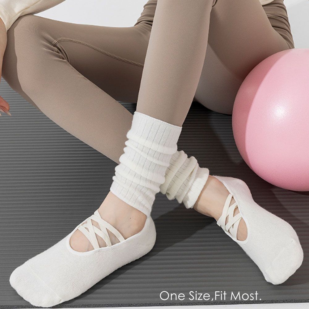 Хлопковые носки для йоги Harajuku Street с ремешками и нескользящей подошвой Новые носки для пилатеса