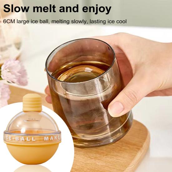 Силиконовый лоток для льда для виски, большой круглый генератор кубиков льда с крышками для коктейлей, бурбона и напитков, легкосъемные сферические формы для кубиков льда