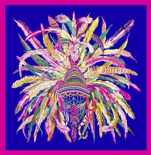 90*90cm Luxury Brand Women Silk Scarfs Van Gogh Painting Square Scarves Spring Summer Shawls For Ladies