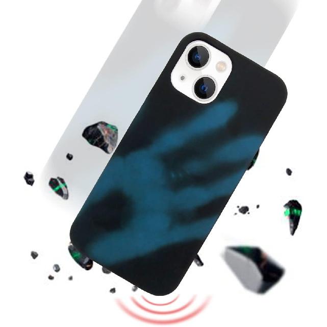 Omio Compatible with iPhone 14 Color Changing Protective Case, Thermal Sensor Case Heat Sensor Induction Fluorescent Temperature Sensing Creative