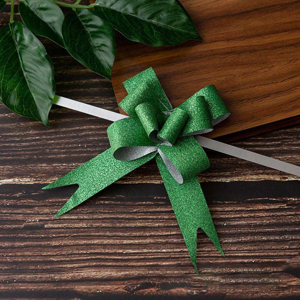 10 Pcs Solid Color Ribbon Pull Bow Gift Wrapping Ribbon Strings Party Decor Ribbons Flower