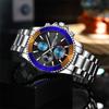 Новые роскошные кварцевые часы с хронографом для мужчин с золотым ремешком из нержавеющей стали, водонепроницаемые мужские часы, роскошные наручные часы