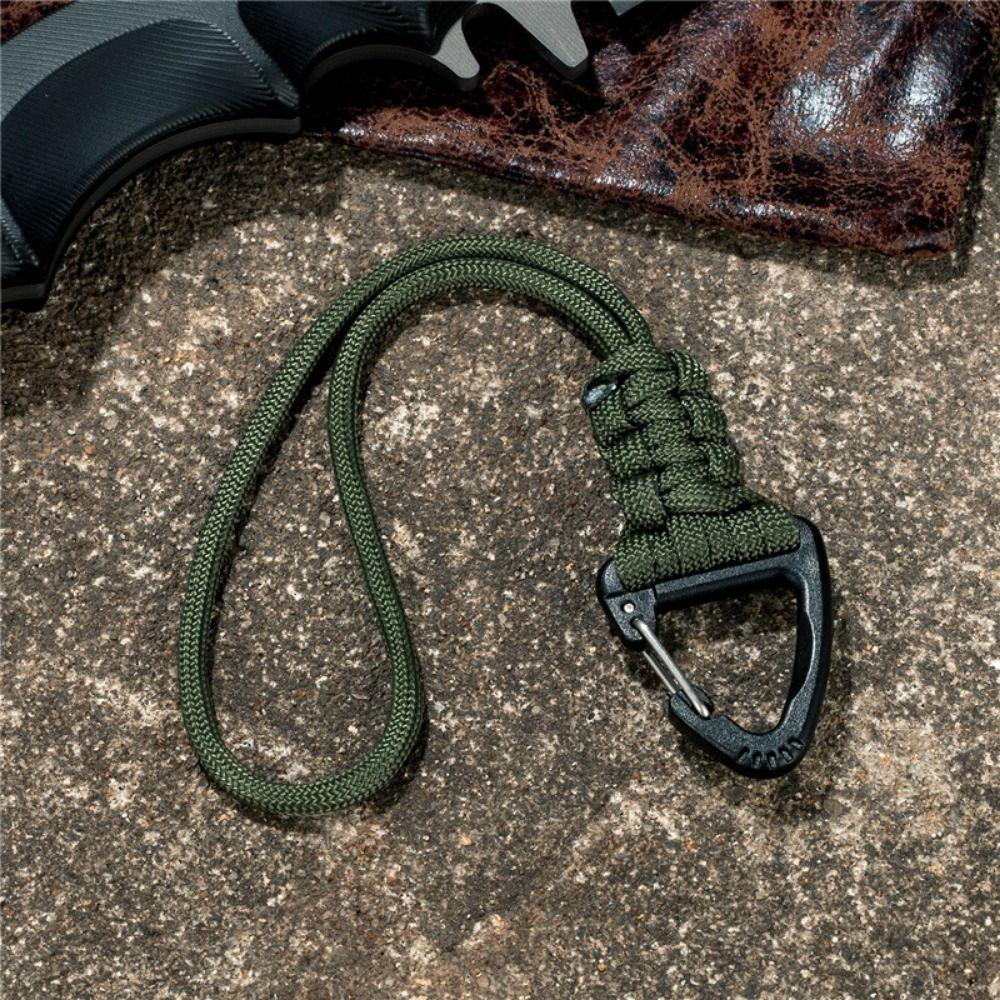 High Strength Paracord Keychain Triangle Buckle Parachute Cord Carabiner Hiking