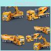 Excavator Mixer Simulation Truck Mounted Soil Truck Toy Model Rotate Can