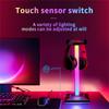 Rgb Gaming Headphone Stand 3.5mm Audio Touch Control Translucent Led Light Computer Desktop Display