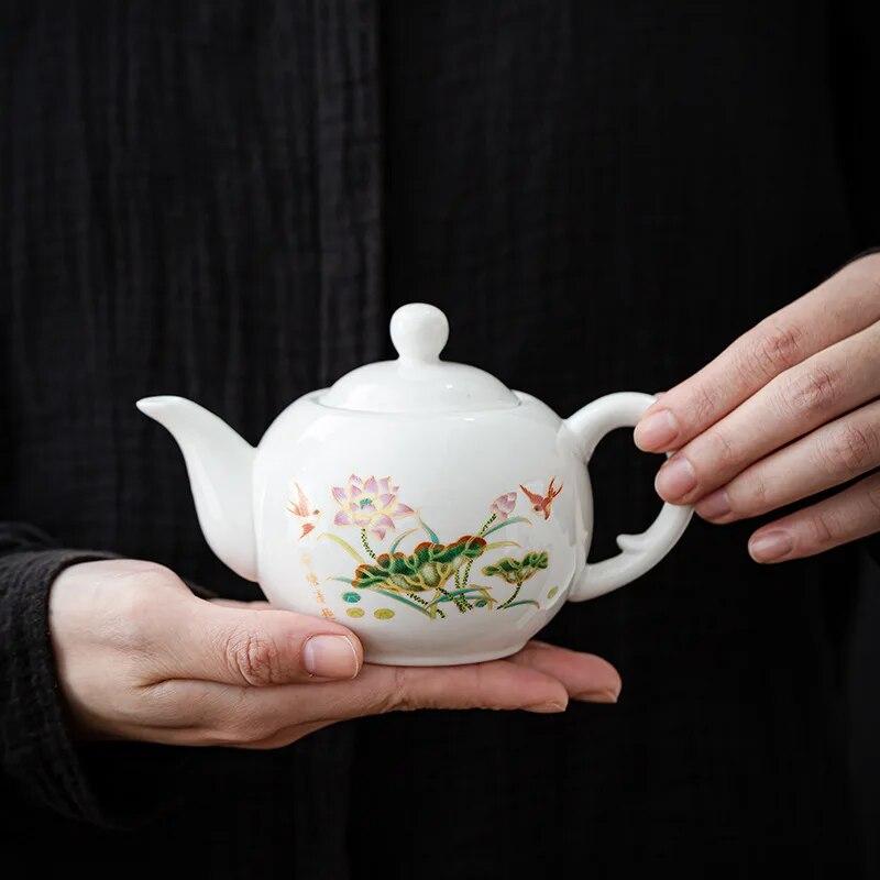 Style 300ml Tea Pot Ceramic Crafts Home Furnishing Decoration Tea Pet Ornaments Pure Teapot Gift Kung Fu Tea