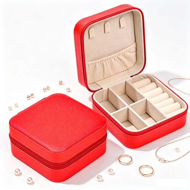Simple Mini Jewelry Storage Box Travel Carry-on Jewelry Box Ring Necklace Earrings Dust-proof and Anti-oxidation Jewelry Box