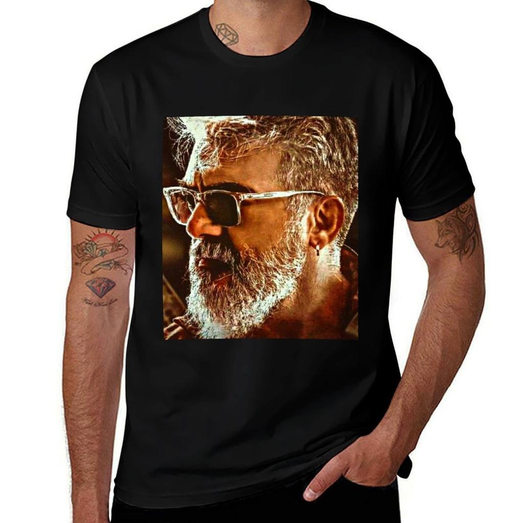 NEW RELEASE 2023 JANUARY THALA AJITH THUNIVU TShirt Plus Size Basic Cotton TShirt