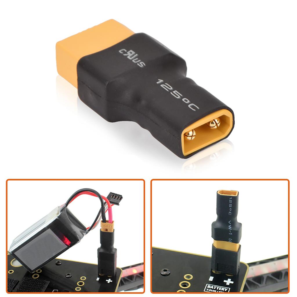 Разъем XT60 Female to XT30 Male, беспроводной адаптер, запчасти для радиоуправляемых моделей самолетов и квадрокоптеров