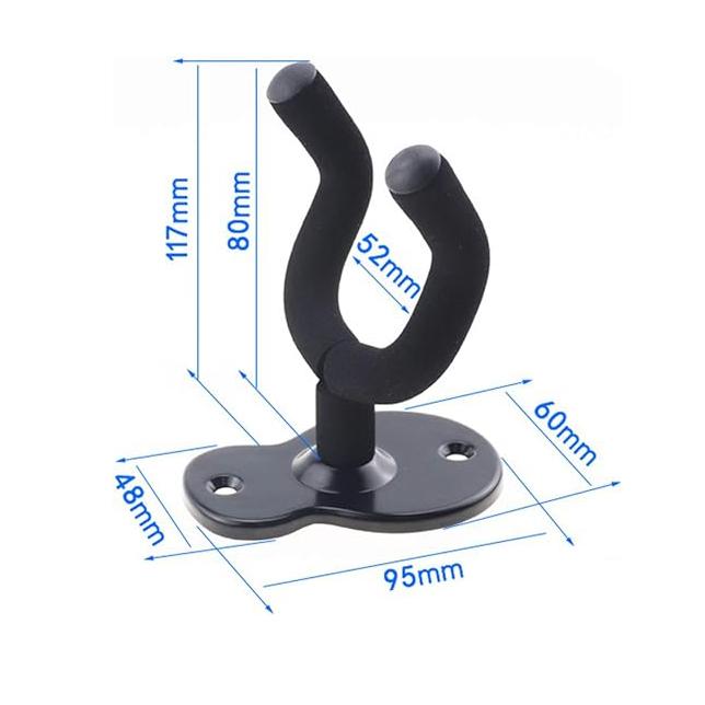 Настенное крепление для гитары, 2 шт., вешалка для укулеле, держатель с крючком, подставка, вешалки для гитары, крючки для акустических электрических бас-гитар и гавайской гитары