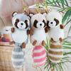 Cute Raccoon Plush Pendant Toy Doll Keychain Backpack Key Chains Accessorie Gift