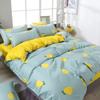 Simple Washed Cotton Four-piece Quilt Cover, Bed Sheet, Bedding Quilt, Student Dormitory Three-piece Bedding Kit
