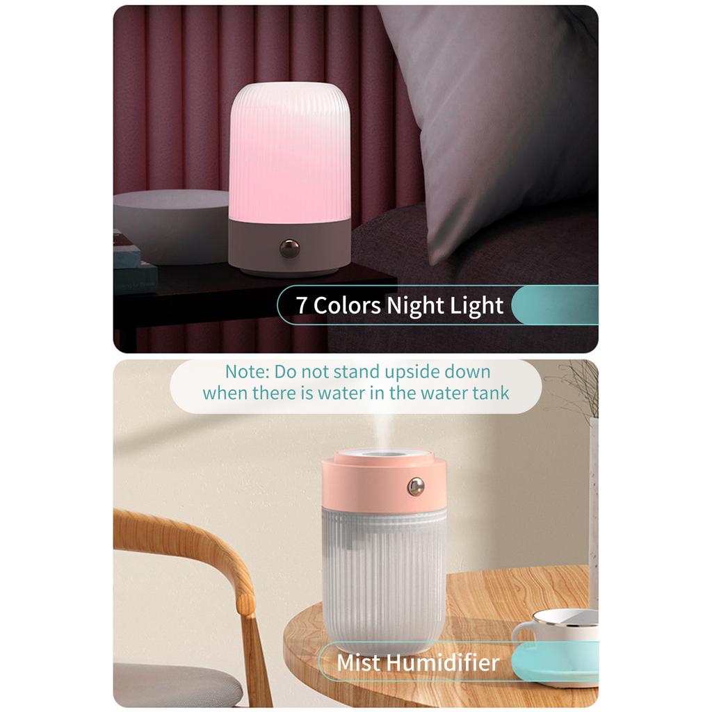 250mL Car Mist Humidifier with Colorful Night Light Desktop USB Mist Humidifier Cool Air Humidifier