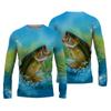 2024 New Fishing Shirts 3D Pinting Tops Fishing Apparel Breathable T-Shirt Long Sleeve Outdoor Sports Crewneck Fishing Shirt