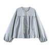 Весна 2026 новая европейская и американская трансграничная женская одежда уличная мода куртка с рукавами-фонариками из искусственной кожи w021 83006