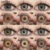 Circle Color Eye Contact Lenses Hydrogels Contact Lens 2pcs Brown Yearly Natural Beauty Pupils