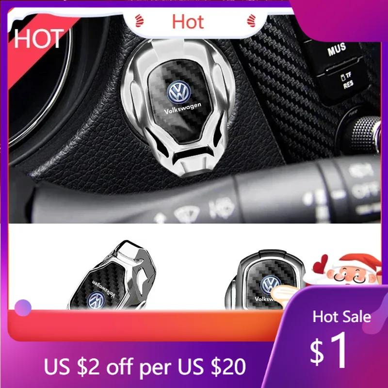 New Car Styling ONE-CLICK Start Buttons Protective Cover Decor For Volkswagen MK5 MK6 CC Golf 4 6 GTI Tiguan Passat B5 B6 B
