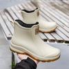 New Style and Fashionable Short-cylinder Waterproof Fishing Rain Boots for Women, with Thick Soles and Wear-resistant Water Shoe
