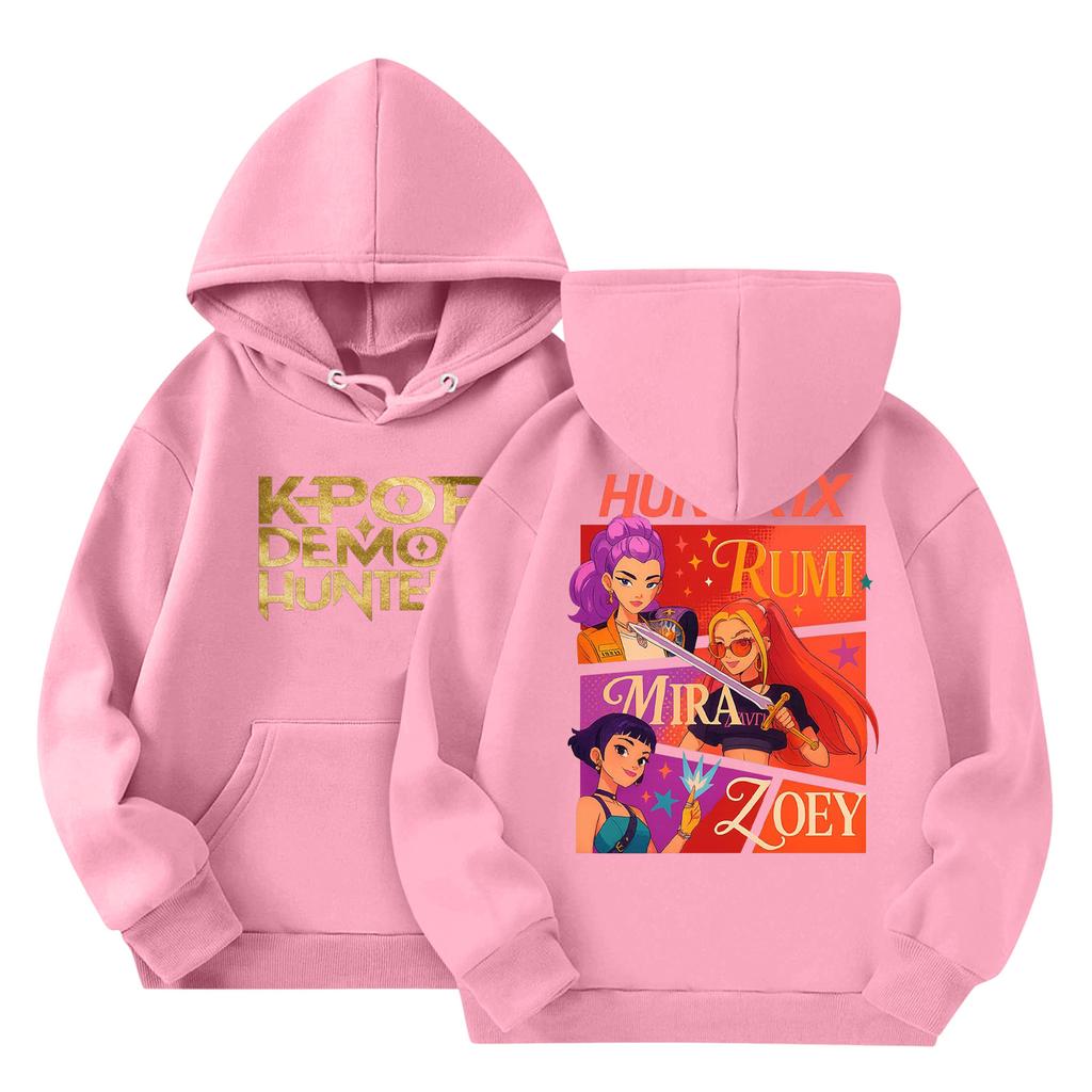 Детская мода Легкий пуловер с длинным рукавом с карманами Толстовка с принтом