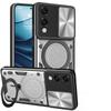Slide Lens Push Window Armor Funda for Samsung Galaxy S25 Edge 5G Case for Galaxy S25 Slim Case Magnetic Rotate Ring Stand Cover