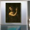 The Baptist St. John, Leonardo Da Vinci's Famous Painting Posters and Prints Wall Art Canvas Painting for Living Room Decor