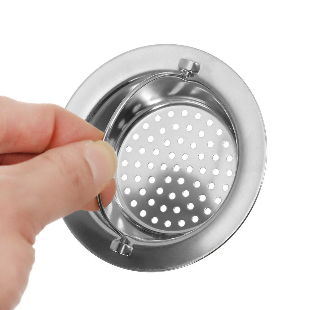 Стальная сетка для слива воды, заглушка, очистка, пищевые отходы, волосы, заглушка-стопор, фильтр, корзина, ситечко для раковины, дуршлаг