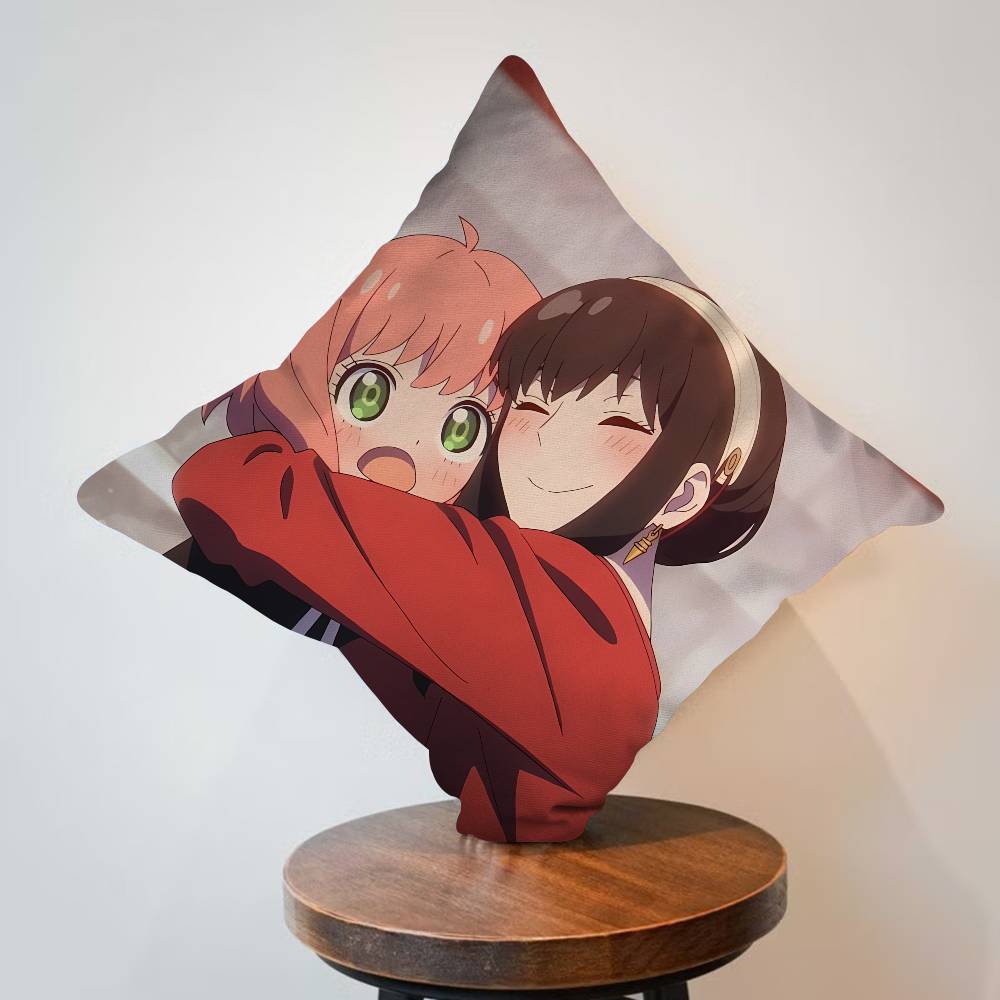Anime Spy X Family Cushion Cover Polyester Sofa Cushions Decorative Throw Pillows Home Decoration Pillowcover