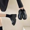 British Style Platform Small Leather Shoes Women's 2024 New Autumn and Winter Mary Jane Versatile Muffin Loafers Black Jk Single Shoes