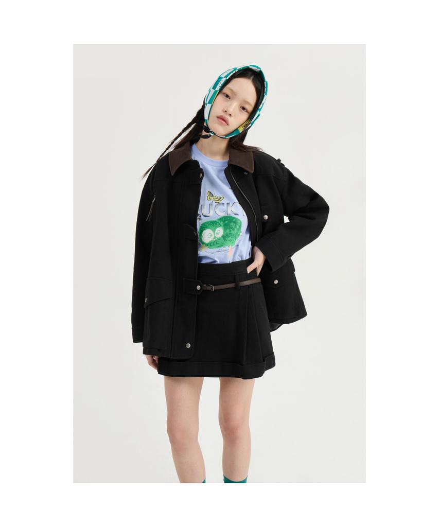 Lucky Chouette Collar Coloring Walk Jumper (Dark Black) Lfuas25200Bkd
