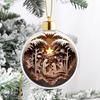 2pcs Christening Baptism Prayer Pendant Christmas Ball Ornament Acrylic Car Pendant Christmas Decoration