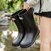 Women's Medium and High Rain Shoes Rain Boots Waterproof, Non-slip and Warm Fishing Work Four-season Boots Takeaway Rubber Shoes Water Boots