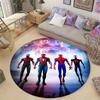 Cool Spider-Man cartoon print round carpet, bedroom, living room and office rotating chair carpet, home decoration