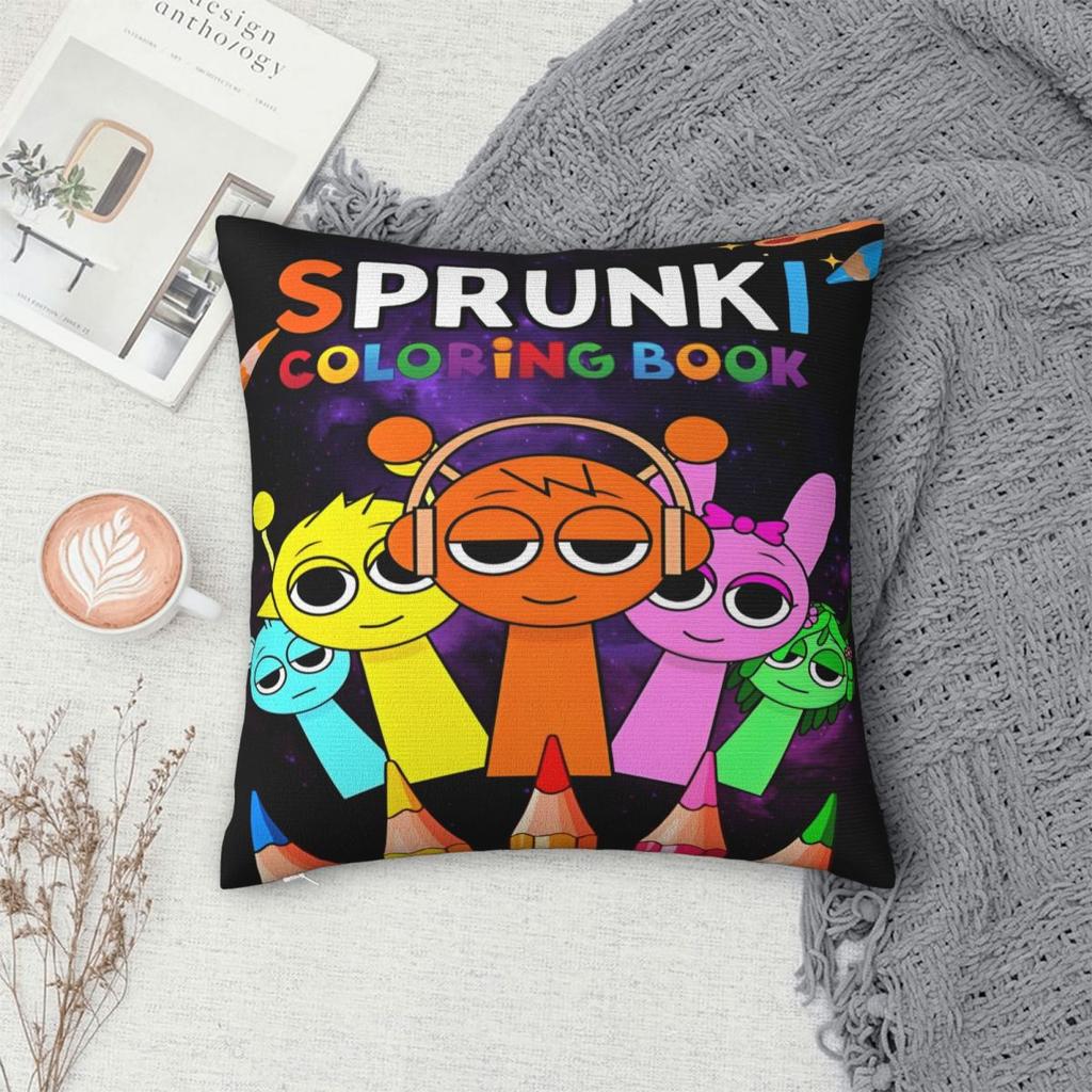 Sprunki Incredibox Sprunki Pillowcases Cushion Cover Throw Pillow Cover Soft And Sweet Home Decoration Square Multiple Sizes