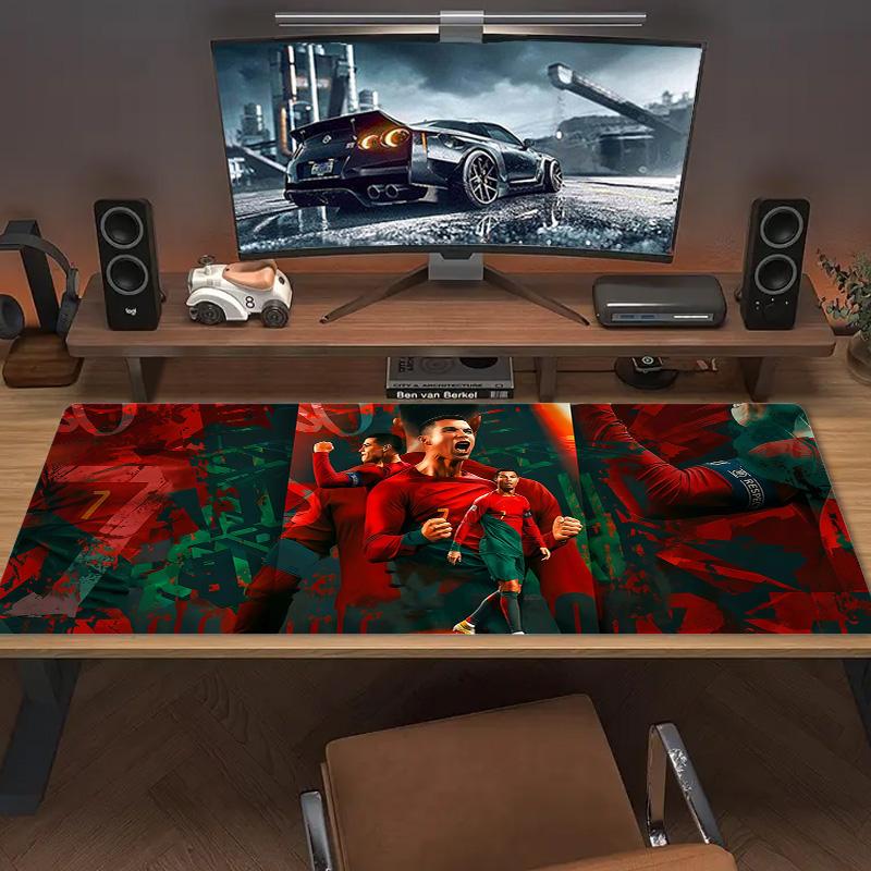 C.Ronaldo Color Mouse Pad Large Gaming Table Cushion Non-slip Laptop Tablet Big Mousepad XXL Mat Mini PC Playmat With Lock edge