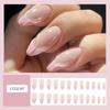 24/30 шт./коробка с желейными наклейками, полное покрытие, накладные ногти с леопардовым принтом, накладные ногти для женщин и девочек