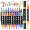 Two-color Fluorescent Pen Student Painting Pen  for Stone Painting Card Making Scrapbooking