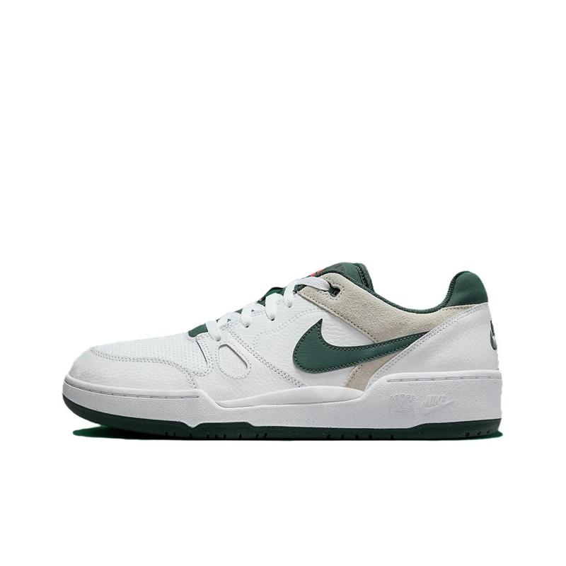 Nike Full Force Synthetic Leather Low Comfortable Versatile Fashion Low-Top Kids Casual Shoes Kids Casual Shoes White Green HE1739-100