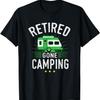 Футболка с надписью "На пенсии. Уехал в поход. Автодом. Путешествия. Смешной подарок"