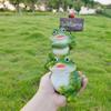 Статуэтка лягушки из смолы Welcome Frog Мама и малыш Уличный декор