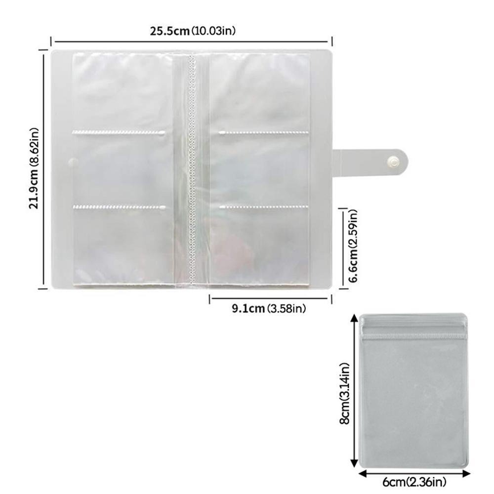 Прозрачная книга для хранения украшений для серег, колец, ожерелий, органайзер, 20 пакетов