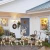 2D LED Lighted Deer Family Figurine Christmas Outdoor Yard Reindeer Light Decoration
