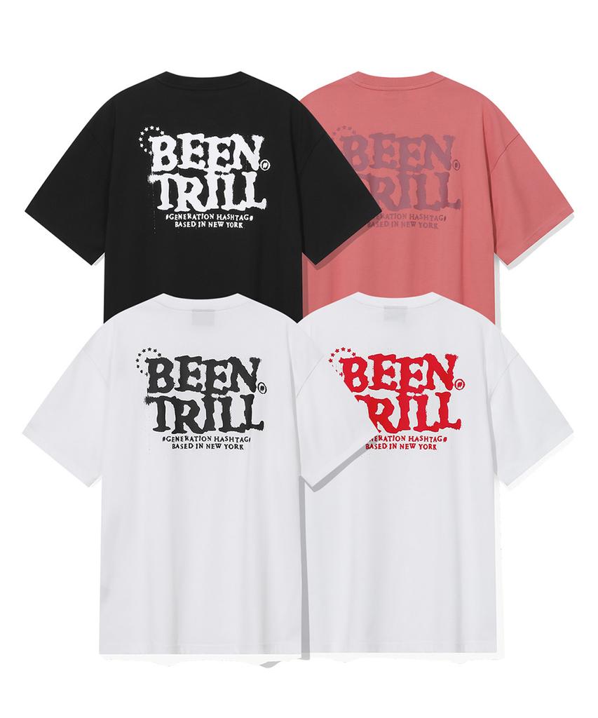 Футболка с логотипом BEENTRILL Star Circle (белый)