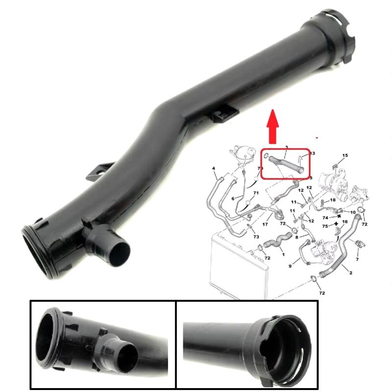 1351VF 11537589713 For Citroen C3 C4 C5 DS Peugeot 207 308 3008 508 5008 Mini Cooper 1.6T Coolant Water Hose,Water Pump Hose
