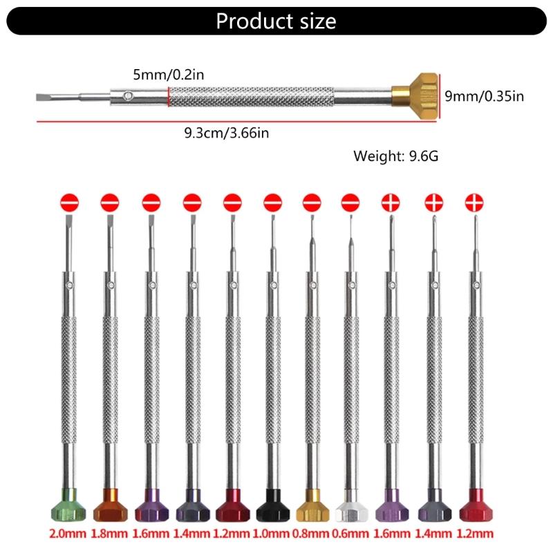 Нескользящая текстурированная рукоятка Прочная головка из инструментальной стали Легкий алюминиевый стержень Идеально для проектов по ремонту часов