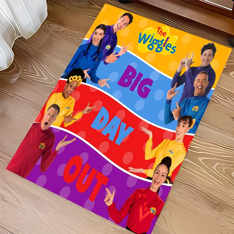 1pc The Wiggles Print Area Rug - Soft,Washable Non-Slip Indoor Mat for Office Chairs,Living Room,Home Office Decorative Rug